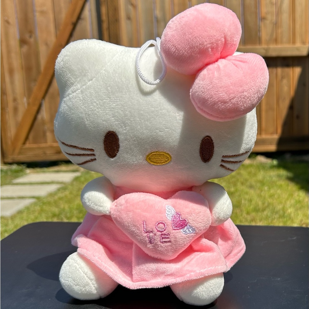 Hello Kitty Pink Plushie with Heart